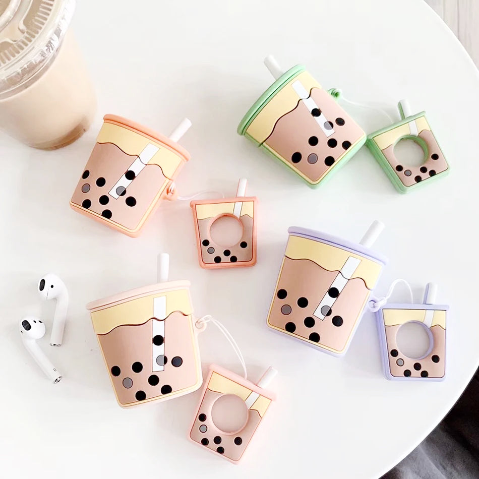 Boba Milk Tea Silicone Airpods 2 Case