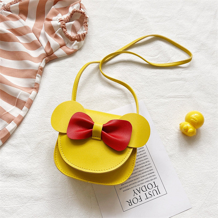Mini Faux Leather Minnie Ears Handbags Yellow