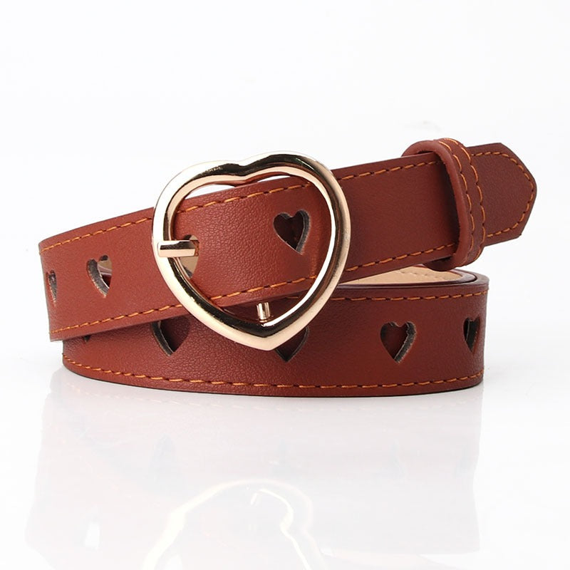 Fashion Heart Vegan Leather Belt