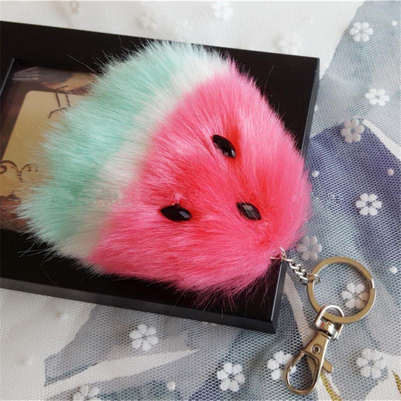 Watermelon Pom Keychain