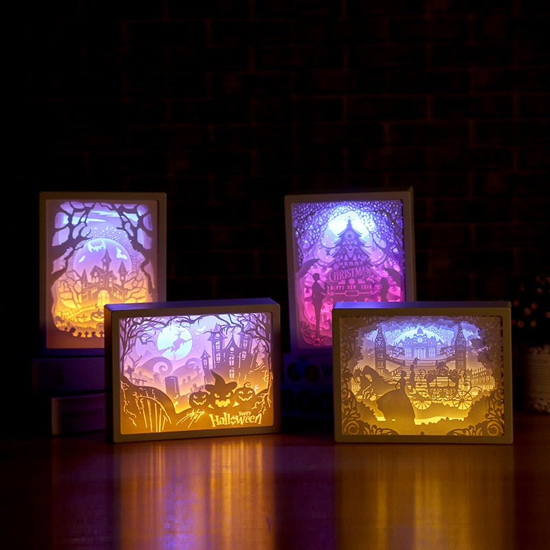 Paper Carving LED Night Lights