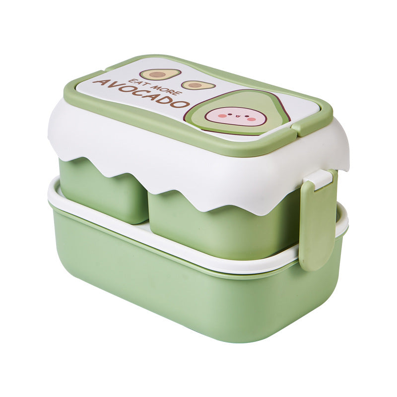 Cute Pastel Double-layer Bento Lunch Box