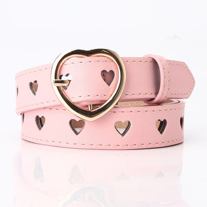 Fashion Heart Vegan Leather Belt