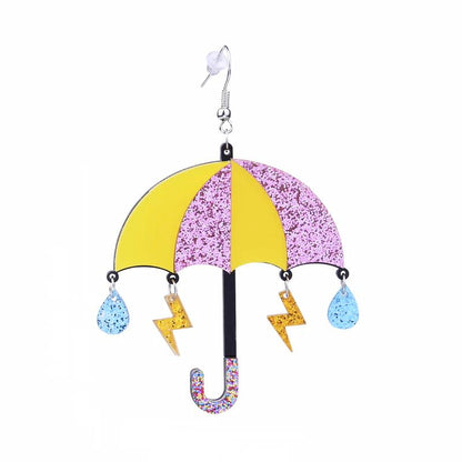 Stormy Weather Umbrella Acrylic Earrings