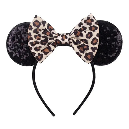 Leopard Print Mouse Ears Headband Collection