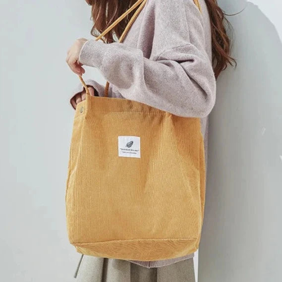 Large Capacity Corduroy Tote Bag