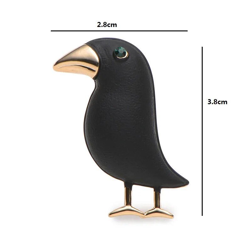 Black Crow Enamel Pin