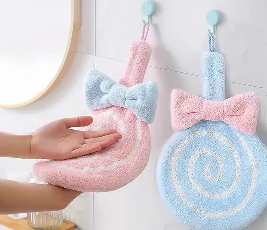 Swirl Lollipop Shaped Hanging Hand Towels