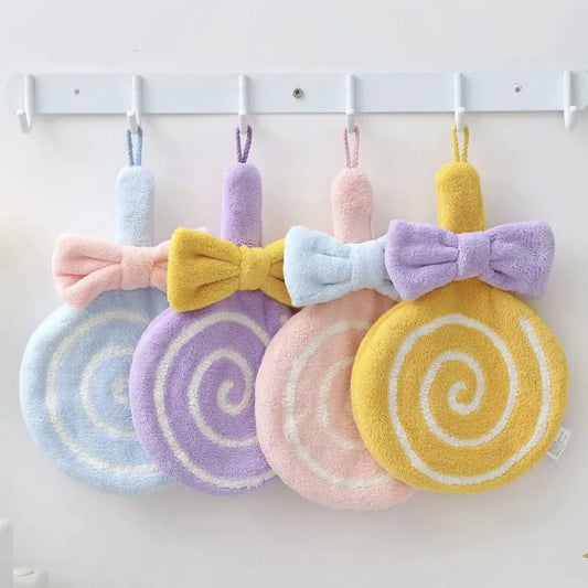 Swirl Lollipop Shaped Hanging Hand Towels