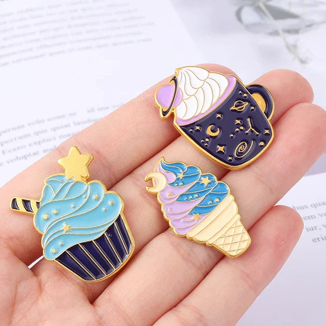 Outer Space Desserts Enamel Pins