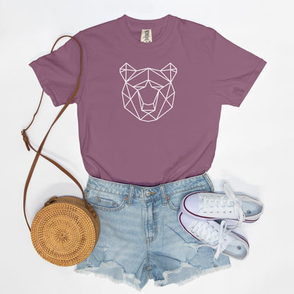 Geometric Bear Comfort Colors Tee