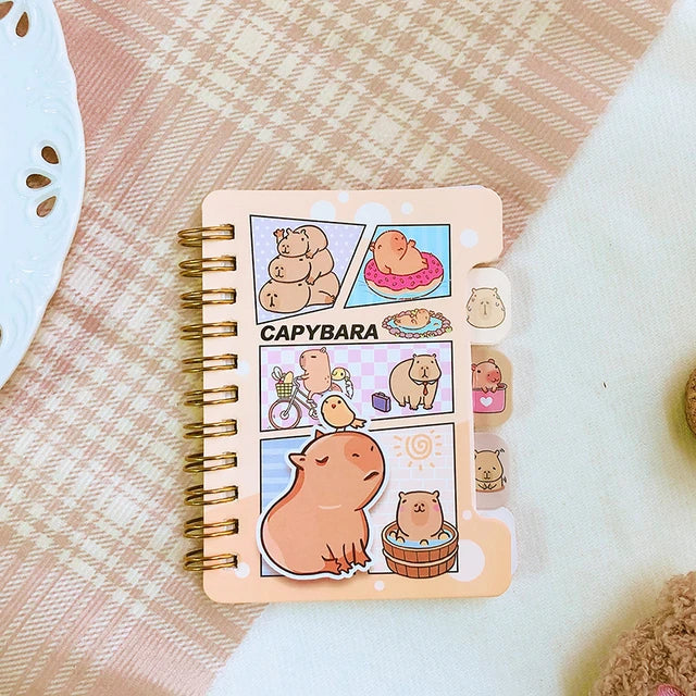 Capybara Mini Tabbed Notebooks