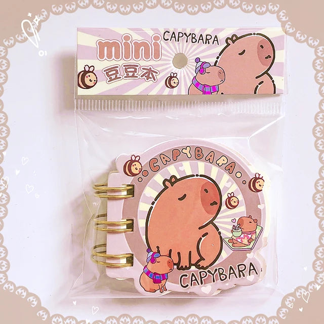 Kawaii Capybaras Mini Spiral Notebooks