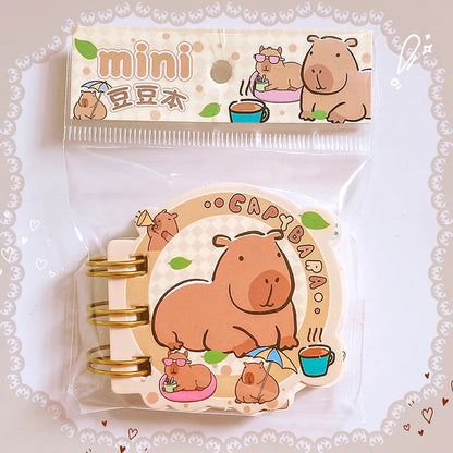 Kawaii Capybaras Mini Spiral Notebooks