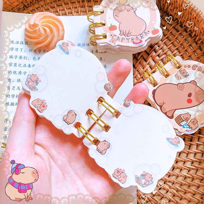 Kawaii Capybaras Mini Spiral Notebooks