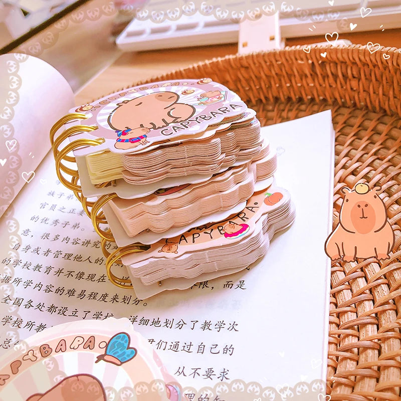 Kawaii Capybaras Mini Spiral Notebooks