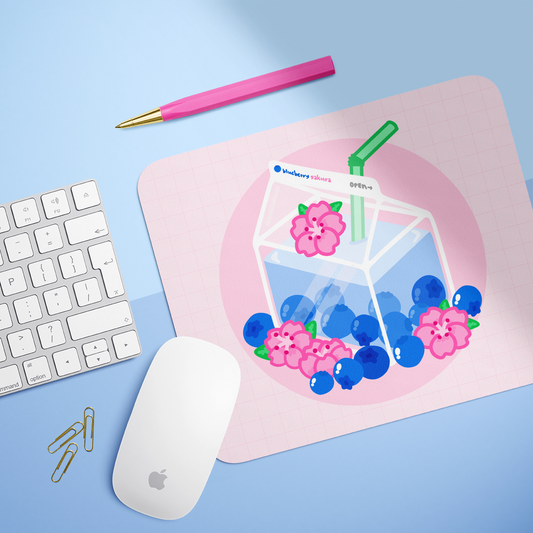 Blueberry Sakura Milk Mousepad