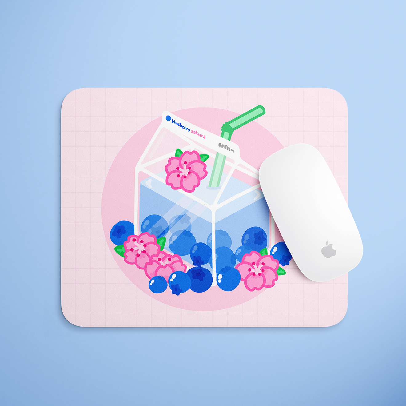 Blueberry Sakura Milk Mousepad