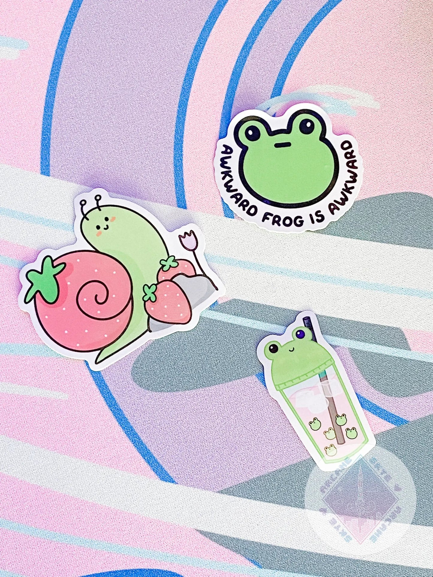 Frog Boba Vinyl Stickers