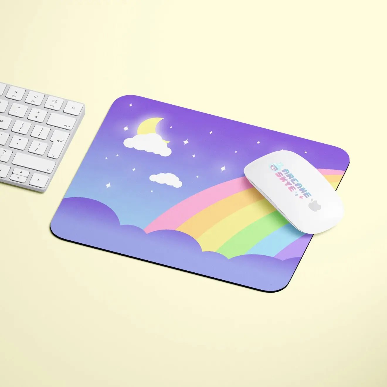 Nighttime Rainbow Mousepad