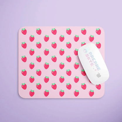 Pink Strawberries Mousepad