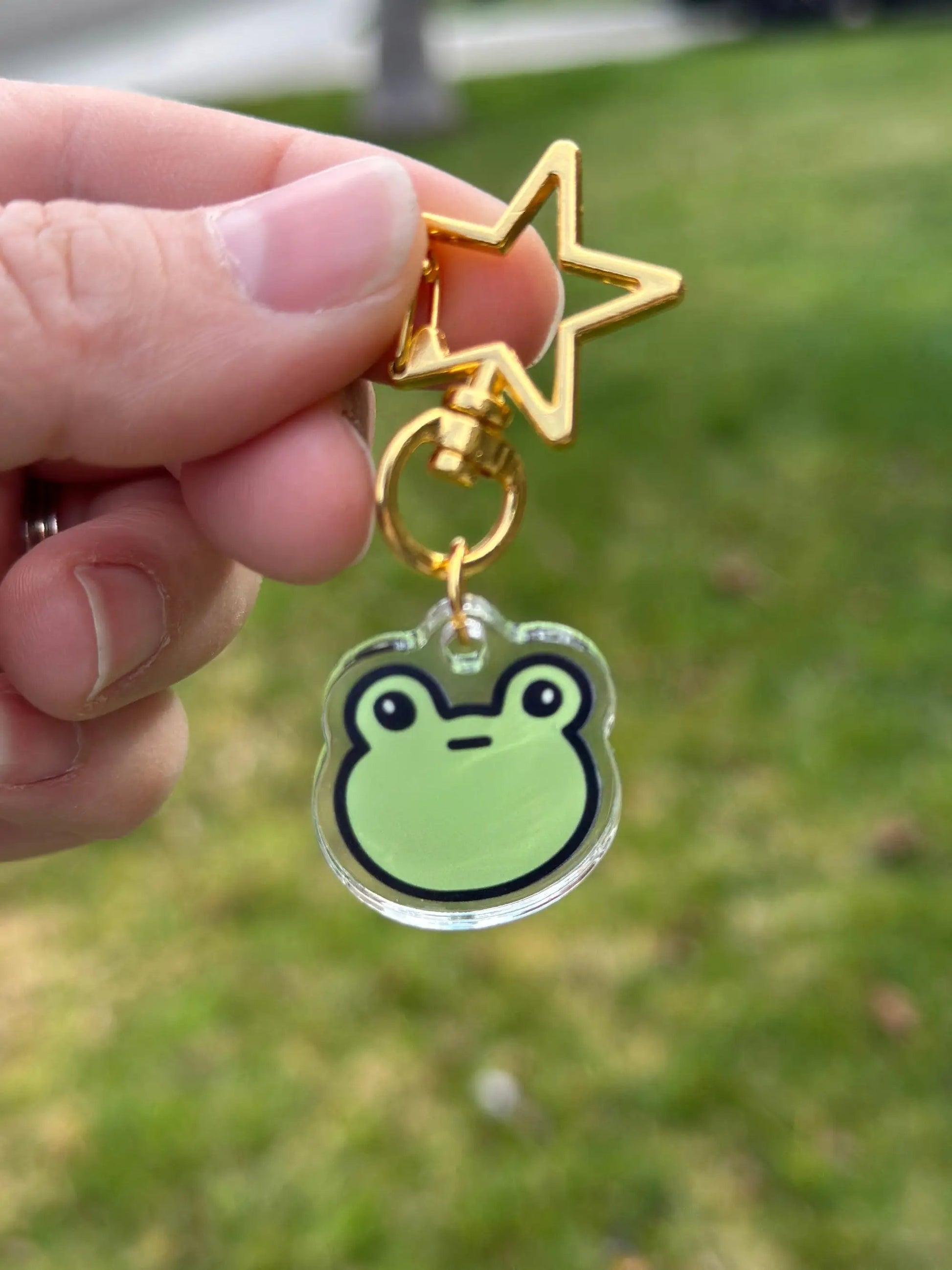 Awkward Frog Acrylic Keychain