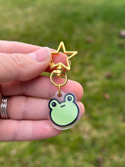 Awkward Frog Acrylic Keychain